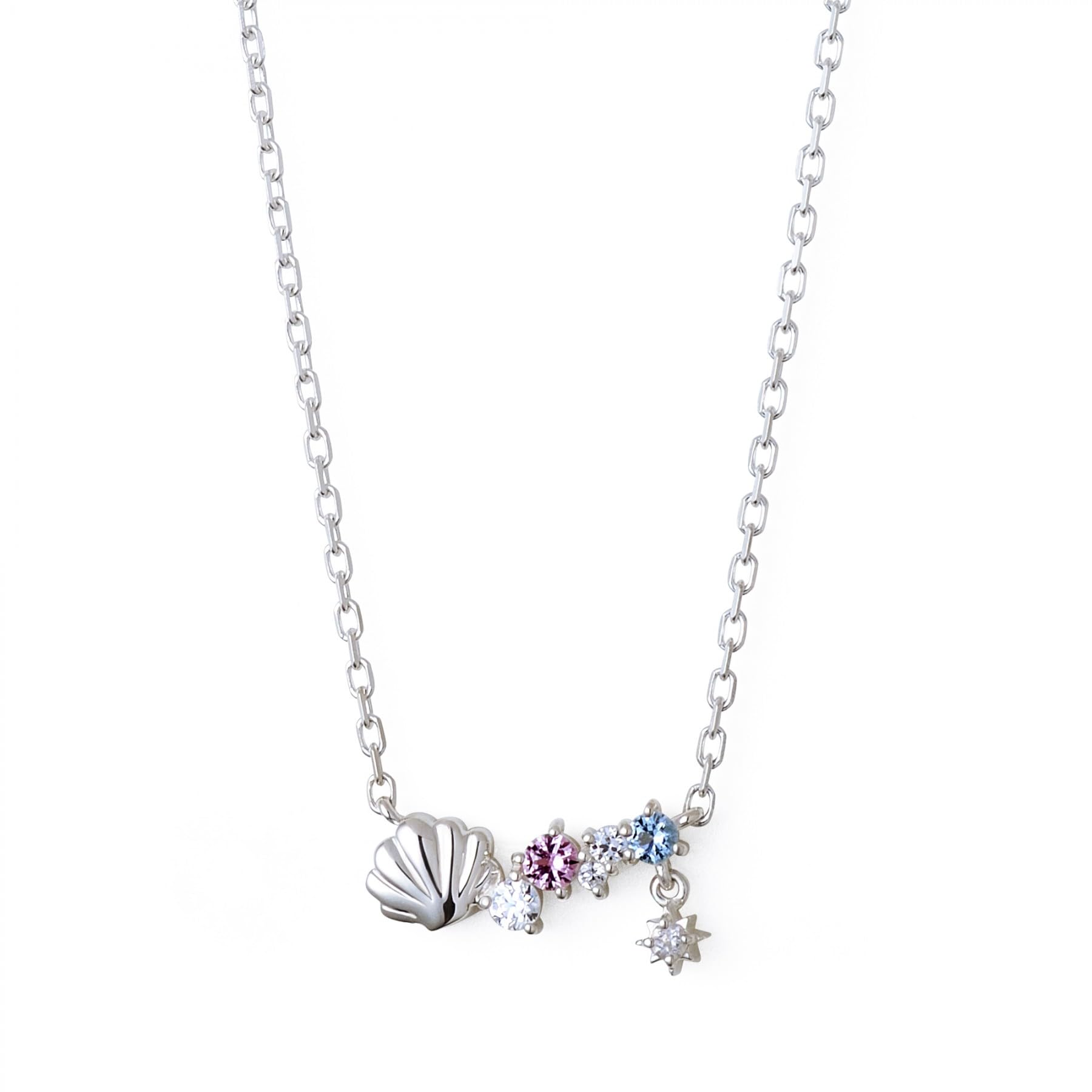 

THE KISS Christmas Limited Disney Princess Ariel Rose Quartz Necklace 40cm Box with Message [2023 Edition] DI-SN529RQ [Disney Collection] Women s