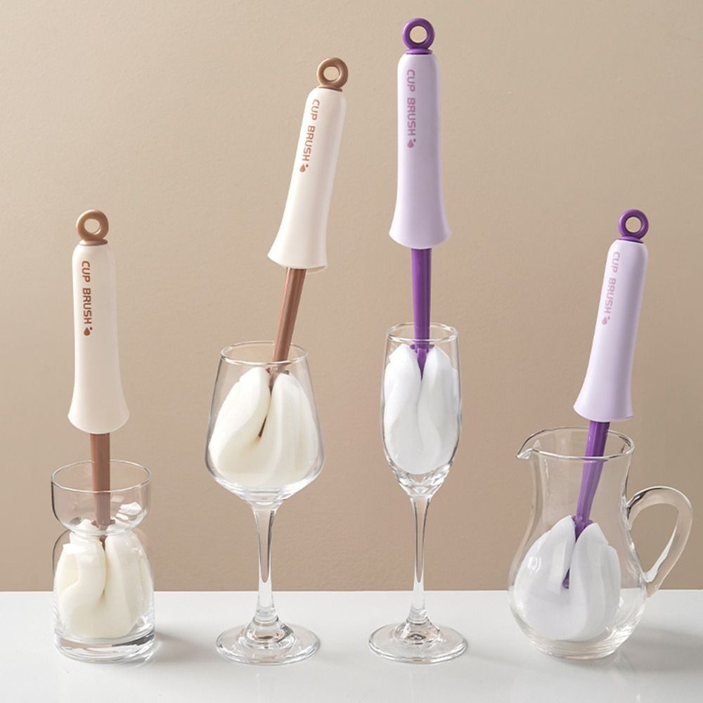 Portable Household Cup Brush 2-in-1 Bottle Cleaning Brush Sponge Gifts Water Cup Cleaning Brush