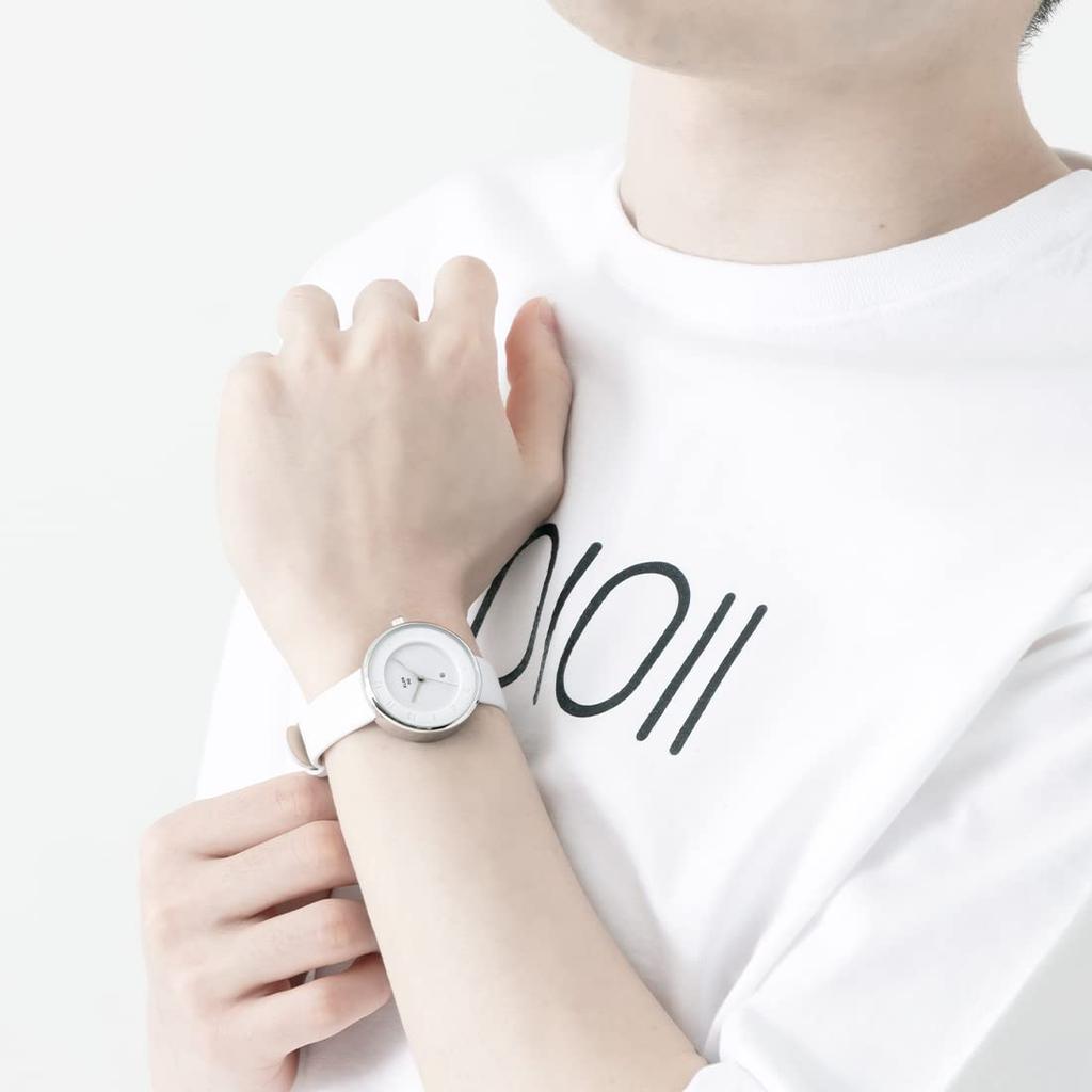 Watch Replacement Strap Set 2way White Silver Popular Brand Stylish Leather 36mm KLON INFINITY STAIR Series Men's Women's -LATTER- [36/W-FACE]