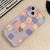 Checkered Bear Phone Case: Compatible with iPhone 13/X, 14, 15, 16PRO, and 17AIR - Creative and Cute Soft Shell