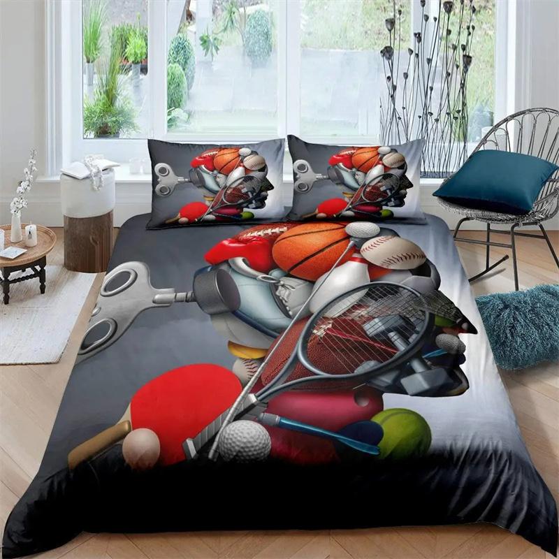 

Бадмінтон Постільна білизна Набір Бадмінтон Підковдра Для Дітей Підлітків Чоловіків Спортивна Тема Гравець Ковдра Чохол Крутий Конкурентні Ігри Декор US Twin(172x218cm)