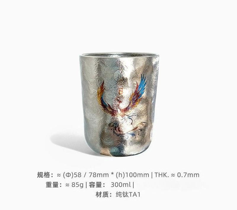 Pure titanium handmade 300ml cold-keeping and