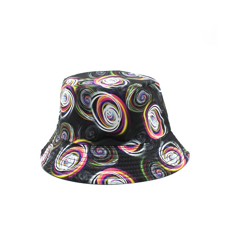 Starry Sky Black Hole 3D Printed Bucket Hat Flat Top Versatile Men And Women Travel Sunshade Basin Hat Double-Sided Can Wear Hat