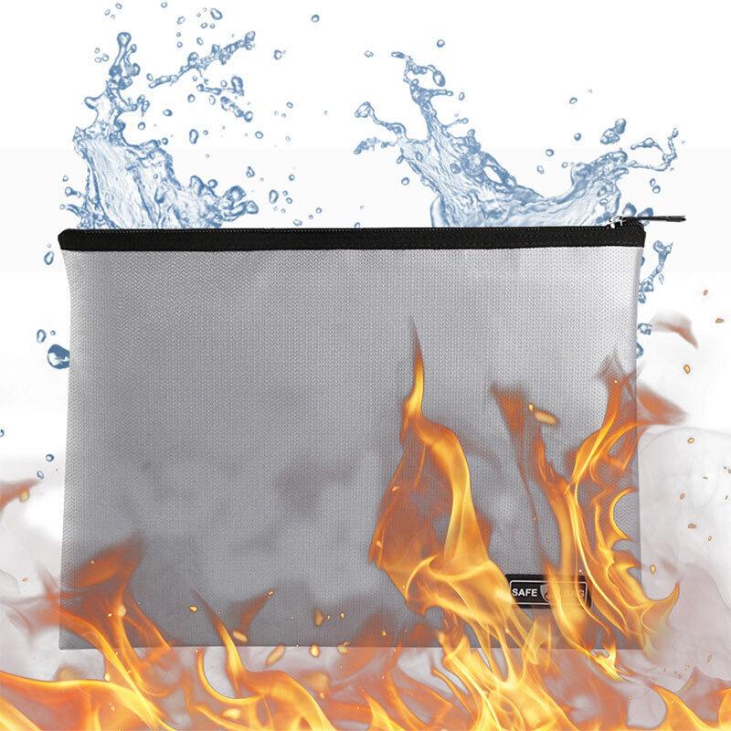 Fireproof Waterproof Document Storage Bag Portable Travel Bag For Money Passport