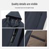 MONTAGUT Men's Wool Blend Hooded Padded Jacket