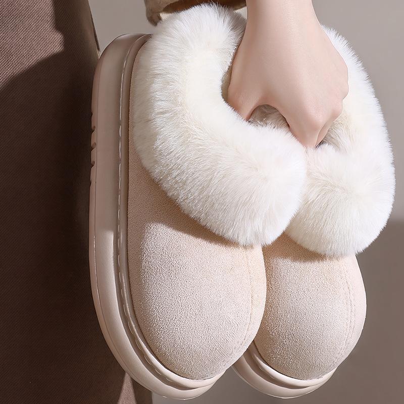 Cotton slippers winter non-slip plush household warm women's indoor new home winter household slippers women's
