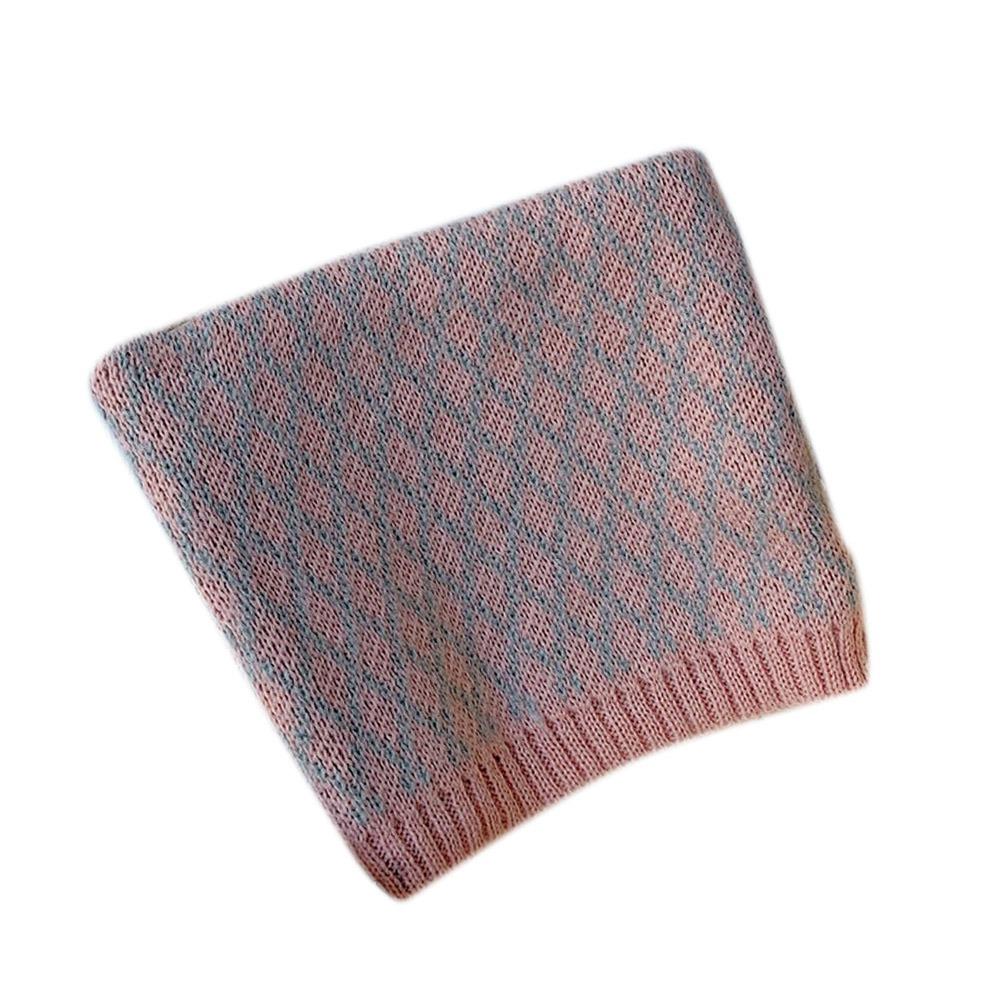 

Дитячий термічний слюнявчик-гетр для шиї Потовщені дитячі зимові шарфи Осінь-Зима Pink Diamond Grid