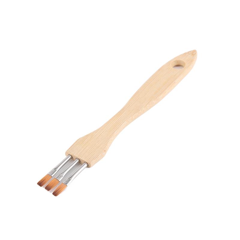 

Round/Flat Multi-Tooth Comb Brush Nylon Wool Bamboo Handle Watercolor Brush Painting Supplies Art Stationery Acrylic Paint Brush A4