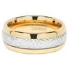 Herren Ehering Wolfram Gold Ring Angenehm zu tragen Faux Meteorit Fassung