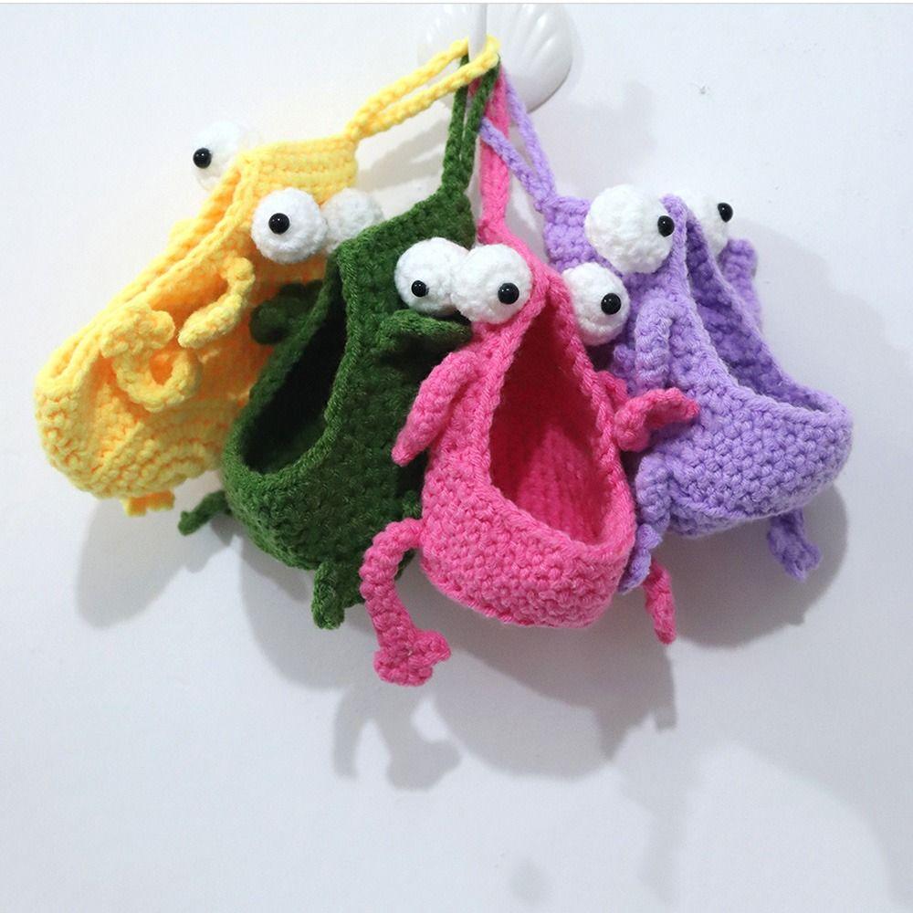 Hand-made Hand Woven Key Case Cute Funny Hanging Basket Funny Small Stuff Organizer Kids