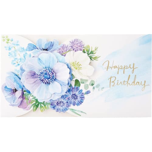 

Открытка на день рождения Sanrio Half-3D Flower Blue FA20-1 P 1720 Standard