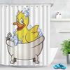 HBU23Anime Cute Duck Printed Shower Curtain Cartoon for Bath Waterproof Bathroom Curtain Durable Bath Screen Bathroom Decor Fu7$