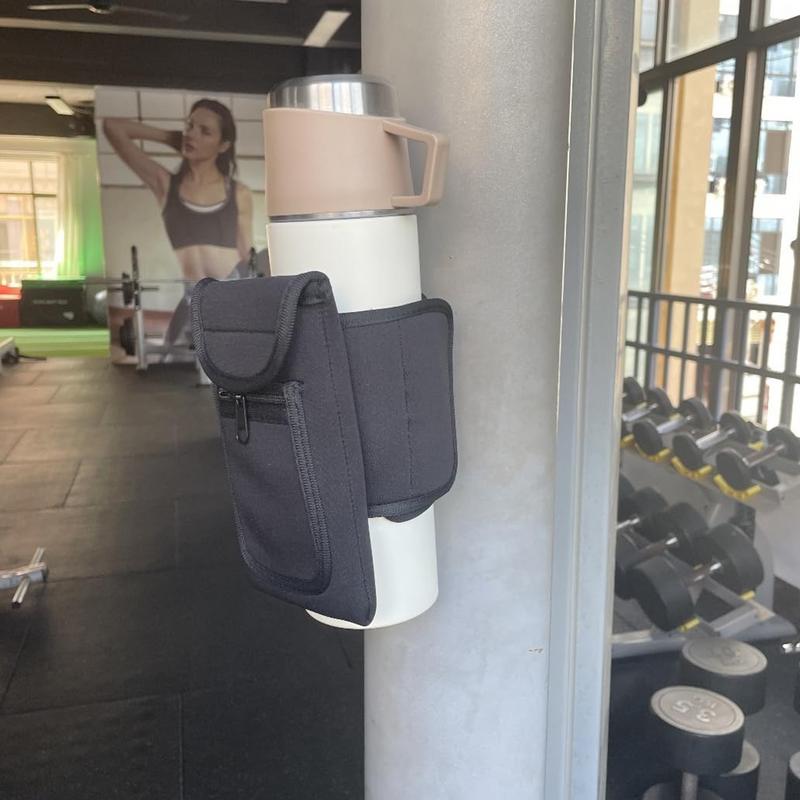 Magnetic Water Bottle Bag Portable Gym Bottle Pouch with Phone Holder Connect fitness equipment Essential fitness accessories