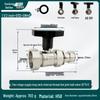 High-Flow Copper Ball Valve with Quick Connect for Fan Coil Units, Dual Thread Male and Female, 1-Inch and 3/4-Inch Options