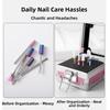 Durable Aluminum Display Storage Box Professional Nail Art Grinding Head Bit Container  Pedicure