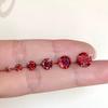 Beixi 925 Sterling Silver Red Garnet Cubic Zirconia Stud Earrings, 3-8mm, Various Sizes Available