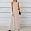 Ladies' Casual Loose Sleeveless Round Neck Vest Dress