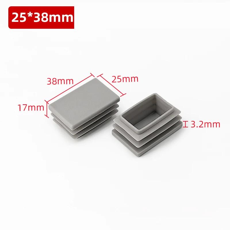 8~50 Stück Graue Kunststoff Rechteckige/Quadratische/Runde Quadratische Blindstopfen Rohreinsätze Stopfen Stopfen Stopfen 16mm~100mm