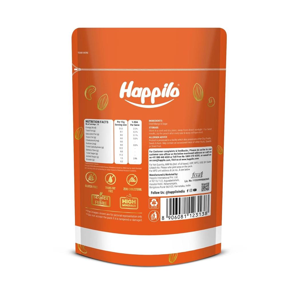Dried Mango (200 G), Premium International Dried Mango, Happilo