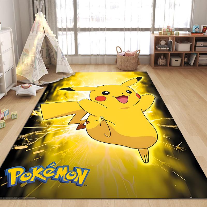1PC Japan Pokémon Pikachu Printing Carpet for Living Room Bedroom Kid's Room Home Decor Sofa Play Mat Area Rug Non-slip Mat