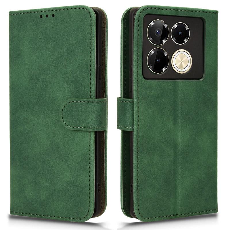 For Infinix Note 40 Pro 5G Case PU Leather Stand Skin-Touch Phone Cover