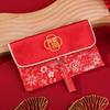 Embroidery Hongbao Blessing Words New Year Red Pockets Large Capacity Brocade Red Envelop  Wedding