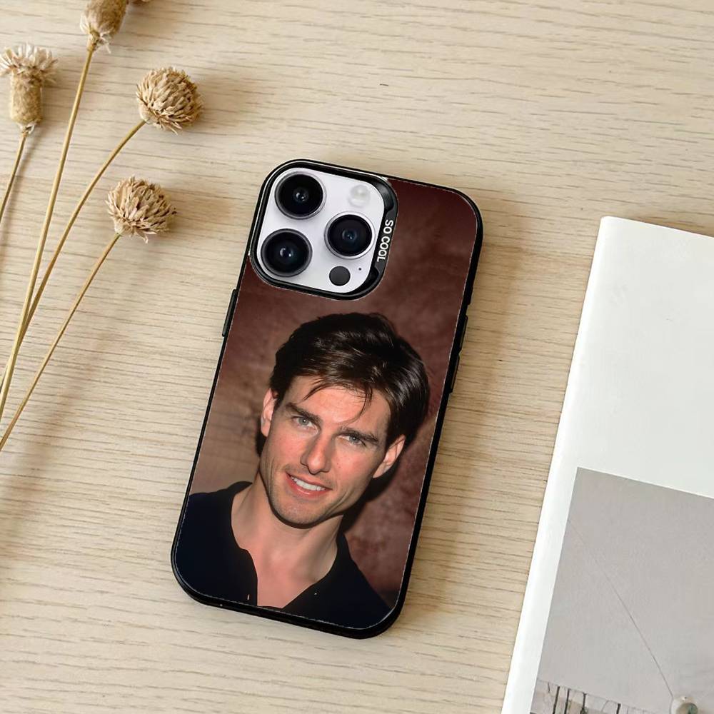 Tom Cruise Phone Case For iPhone 17,16,15,14,13,12,11,Pro Max,Plus Candy Silver Cover