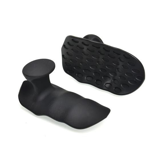 

1 пара/1 комплект противоскользящих силиконовых захватов для тренировок для мужчин и женщин, защита ладоней для поднятия тяжестей, тяга гантелей, подтягивания, тренировки в спортзале 1Pair чёрный