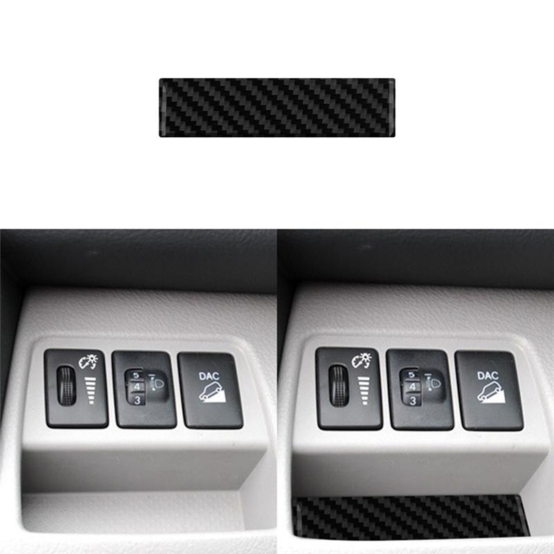 For Toyota RAV4 Car Interior Button Panel Decoration Protection Carbon Fiber Sticker 2006-2012 Car Styling Accessories