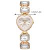 Adjustable Bracelet Rhinestone Bracelet Watch Colorful Crystal Chain Wristwatch  Girl
