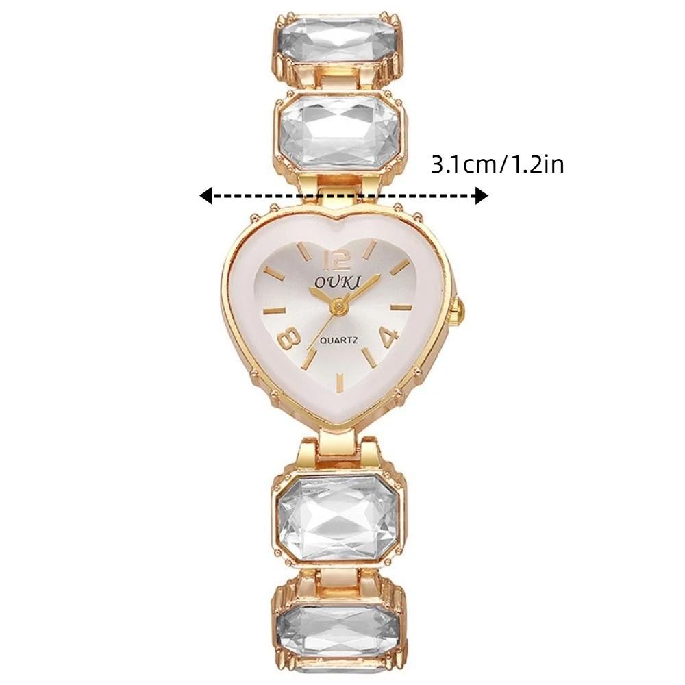Adjustable Bracelet Rhinestone Bracelet Watch Colorful Crystal Chain Wristwatch Girl