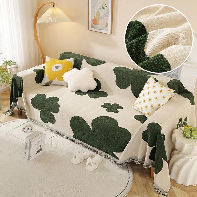 Printed Sofa Slipcover Soft Removable Washable Non Slip Blanket For Living Room Home Decoration Various Sizes