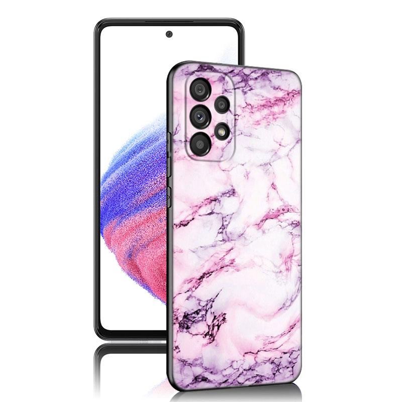 Schwarz-weißer Marmor-Fall für Samsung A04 A21 A30 A50 A52 S A13 A14 A22 A23 A32 A53 A73 5G A11 A12 A31 A33 A51 A70 A71 A72