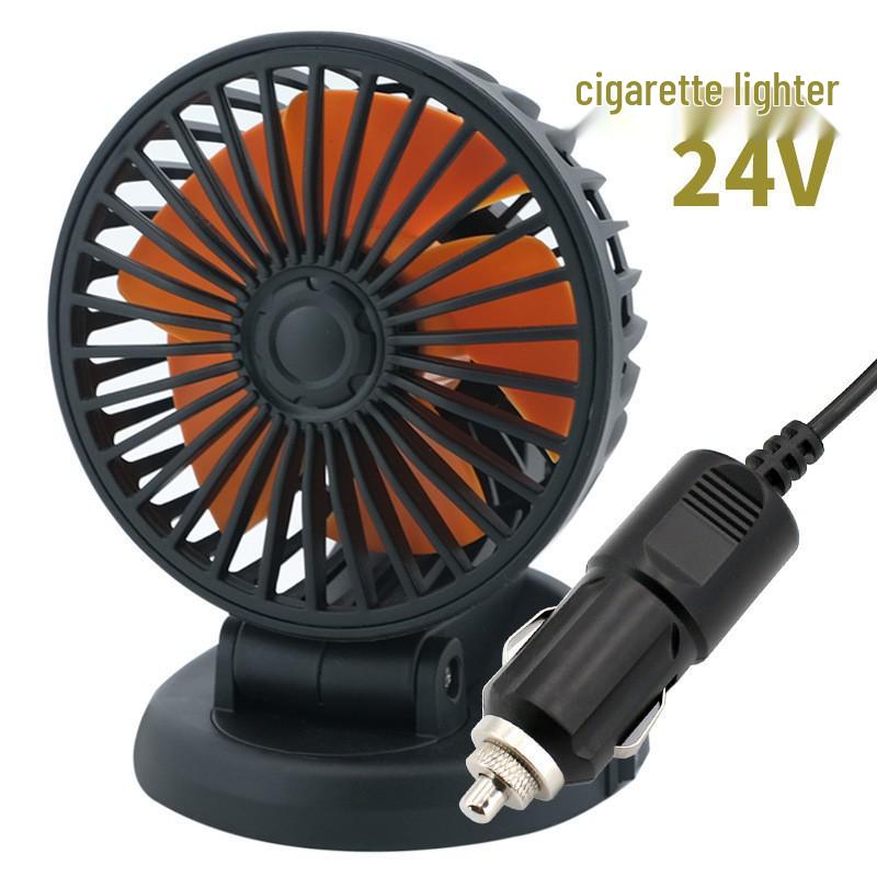 Adjustable Dual-Head Mini Car Fan for Summer