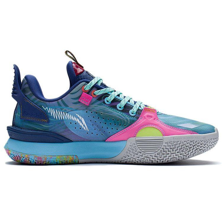 Li Ning All City 10 Trendy Cushioning Slip Resistant Abrasion Resistant Low top Basketball Shoes Men's Navy ABAS079-2