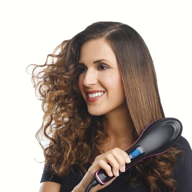 LED Display Dual-Use Electric Hair Straightener Comb