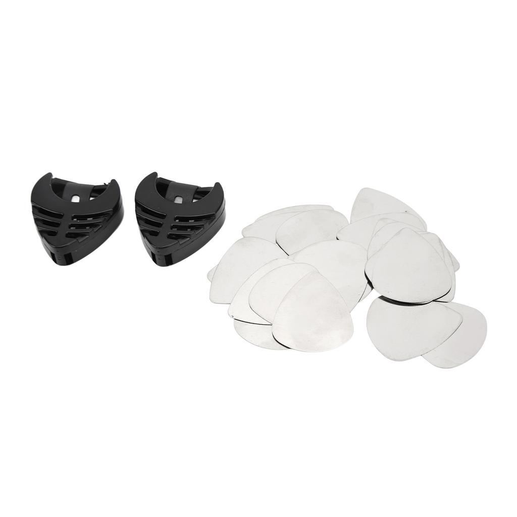 Guitar Pick Set Metal Electric Guitars Bass Picks with Storage Boxes for Musical Instruments