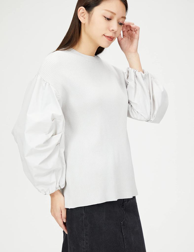 Mira Owen Tucked Sleeve Docking Knit IVR 1 Women's Pullover, 09WNT224217,
