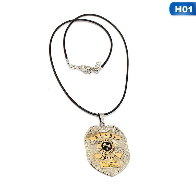 

Game Raccoon City Police Badge Pendant Necklace Keychain Gifts Jewelry Accessories