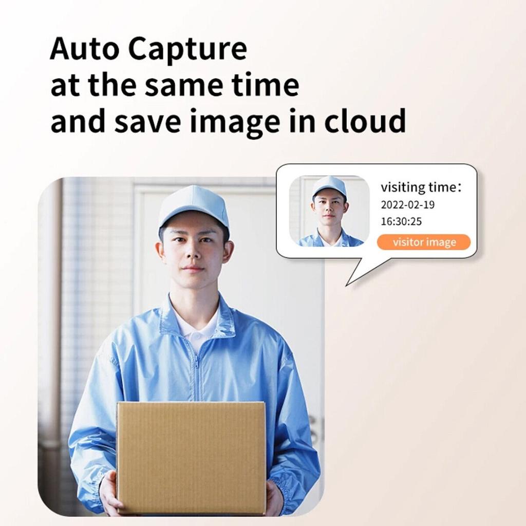 PDTO Smart Wireless Video Doorbell Intelligent Visual Doorbell Intercom Night Vision