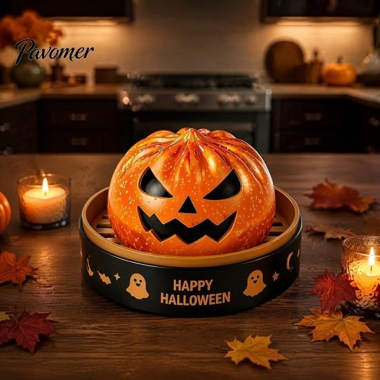 Skeleton Dumpling Toy 1/5/6Pcs Halloween Squeezing with Steamer, Pumpkin Ghost Eyeball Bun Stress Relief for Kids Adults, Party Favors