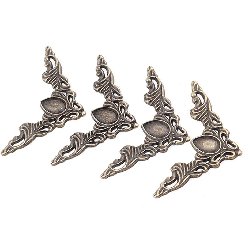 10Pcs Metal Angle Corner Brackets Photo Albums Menus Frame Furniture Decorative Protector Diy Crafts Furniture Decorative Protector