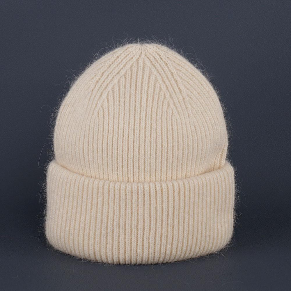 2023 new  Hot Selling Winter Hat Real Rabbit Fur Winter Hats For Women Fashion Warm Beanie Hats Solid Adult Cover Head Cap
