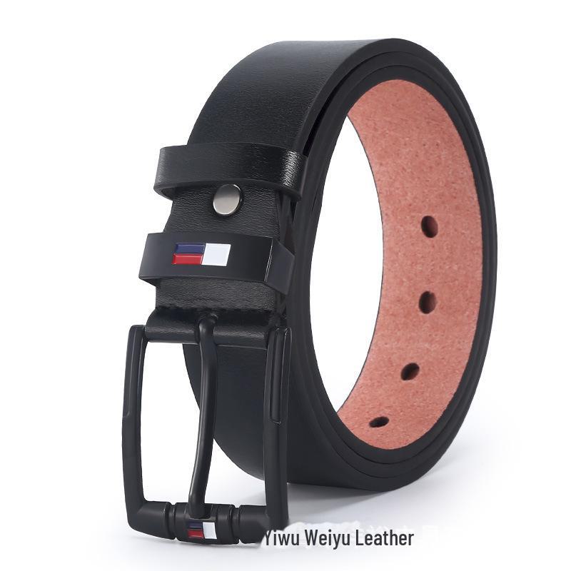 Men's Casual PU Leather Alloy Pin Buckle Belt - Korean Fashion Style