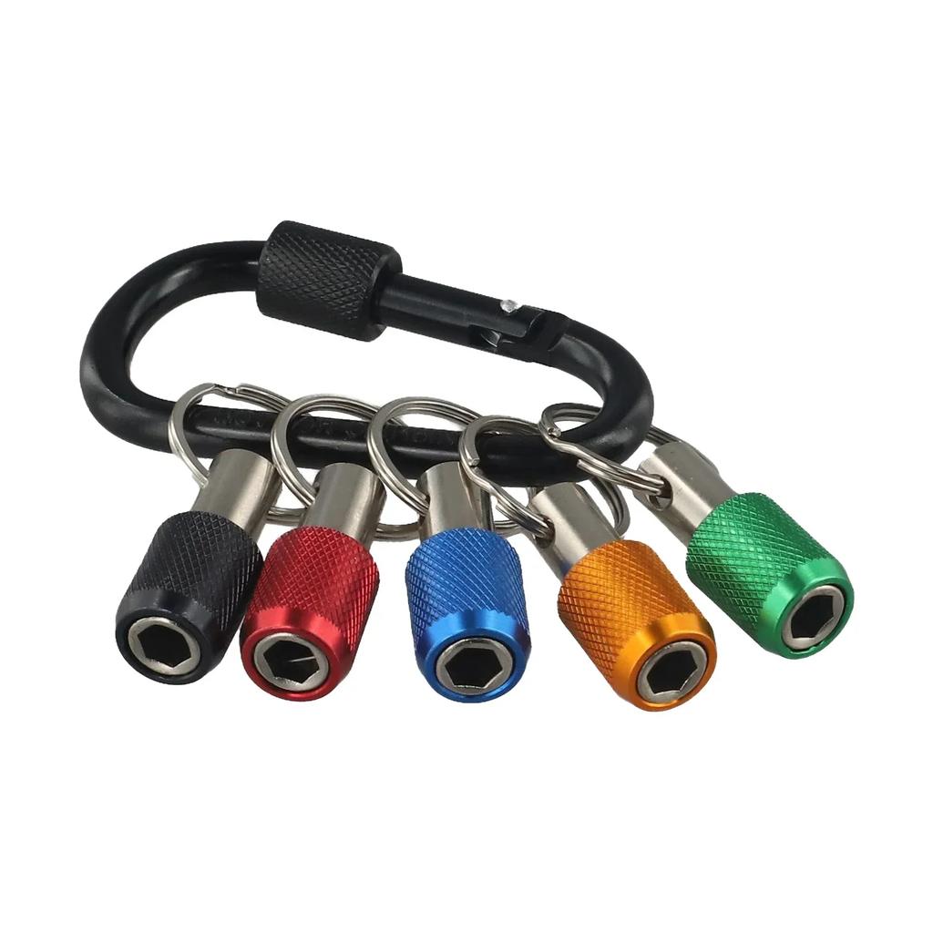 1pc Drill Bit Holder 1/4 Hex Shank Screwdriver Keychain Extension Bar Screwdriver Bit Holder Keychain Extension Bar Batches
