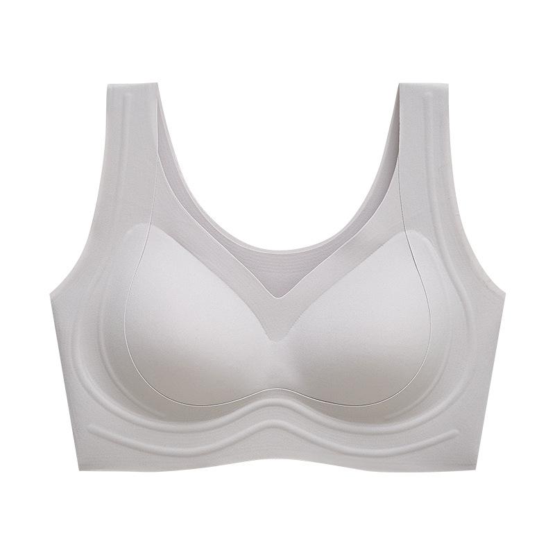 Lift seamless small large anti-sagging bra with double breasts comfortable soft support bra thin