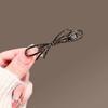 Full Rhinestone Black Bow Duckbill Hair Clips Elegant Women Forehead Broken Hair Side Bangs Barrettes Fashion Hair Accessories