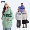 F426 Loose Fit LOGO Patch Hooded Cardigan