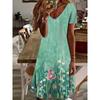 Women's All-Season Casual V-Neck Floral Print Dress