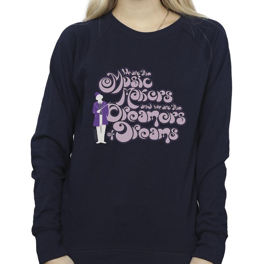 Willy Wonka Womens/Ladies Dreamers Text Sweatshirt